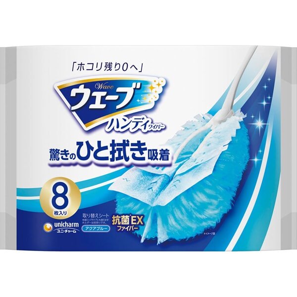 Unicharm Wave Handy Wiper Dry 8 sheets Blue