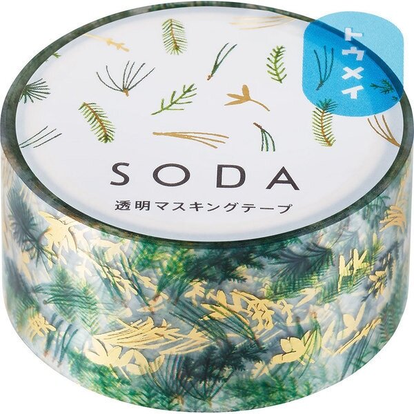 SODA Transparent Washi Tape Green