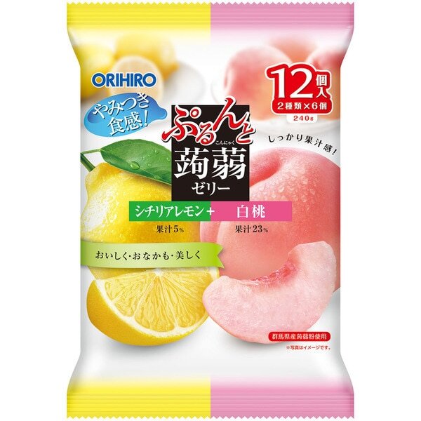 Orihiro Purunto Konnyaku Jelly Peach & lemon