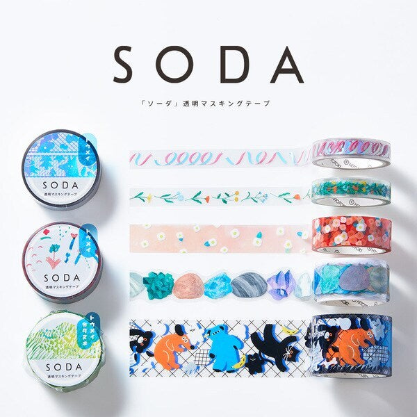 SODA Transparent Washi Tape Wolf