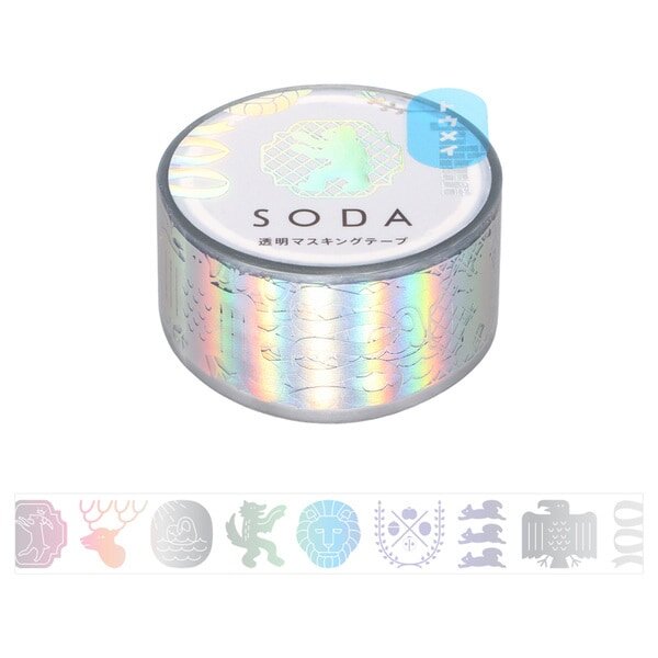 SODA Transparent Hologram Washi Tape Emblem