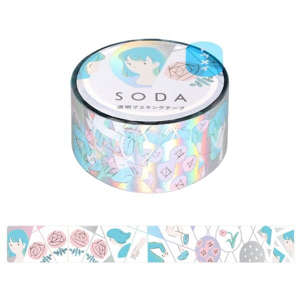 SODA Transparent Hologram Washi Tape Mirror