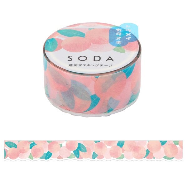 SODA Transparent Washi Tape Peach