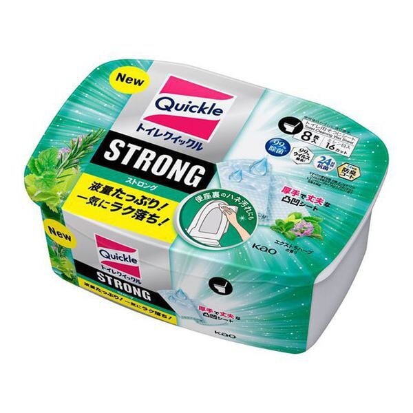 Toilet Quickle Strong Wipes Herb Fragrance 8 Sheets Box