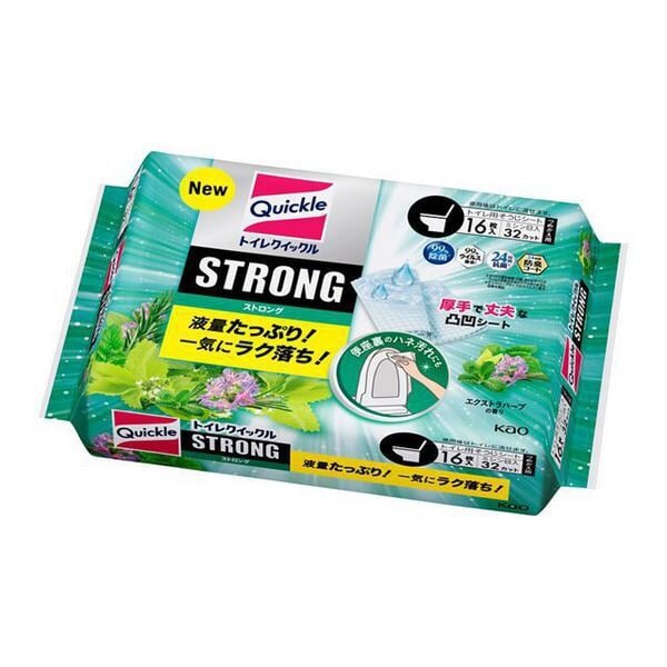 Toilet Quickle Strong Wipes Herb Fragrance 16 Sheets