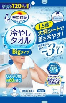 Kobayashi Pharmaceutical Cooling Towels Big 4pack