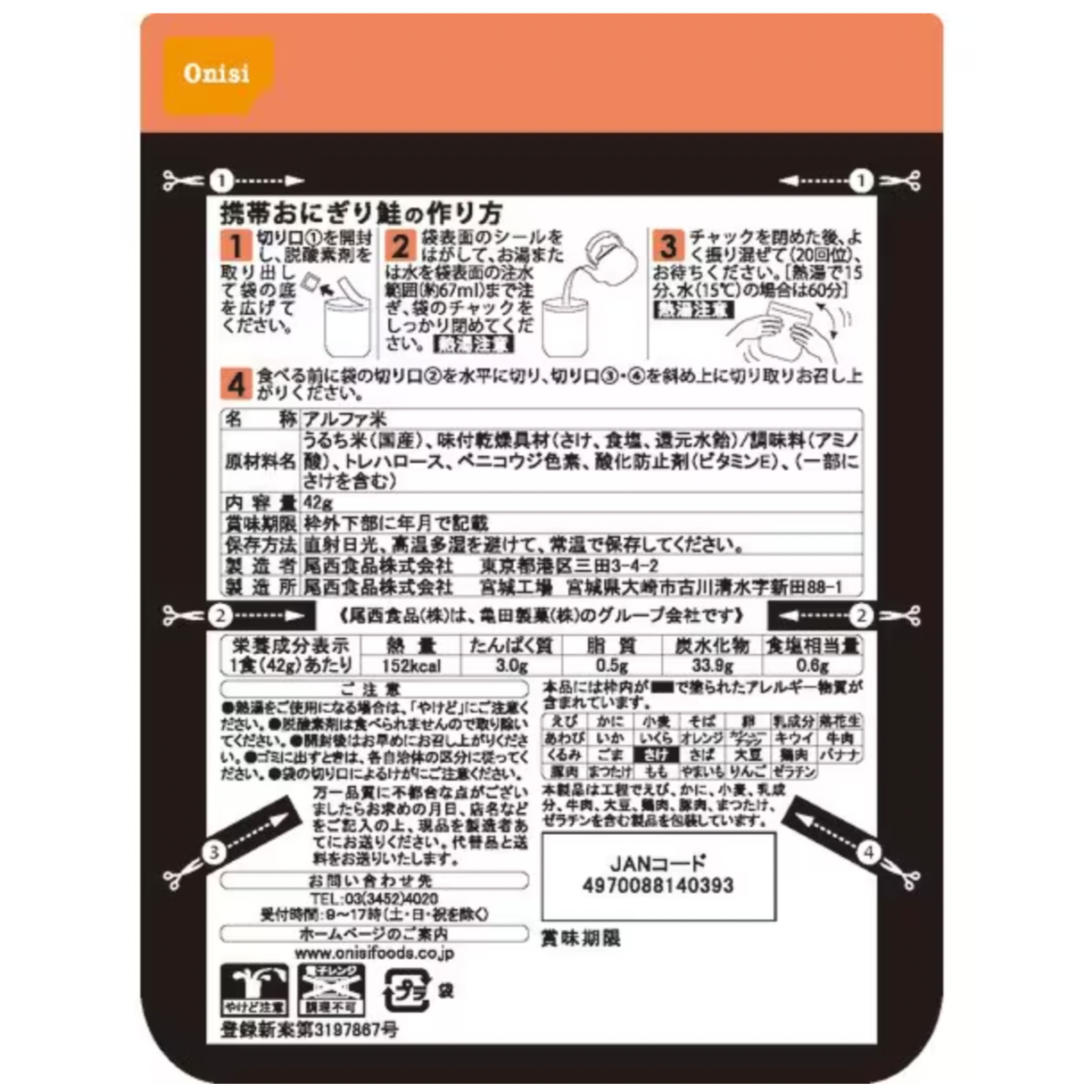 Portable Onigiri with Salmon