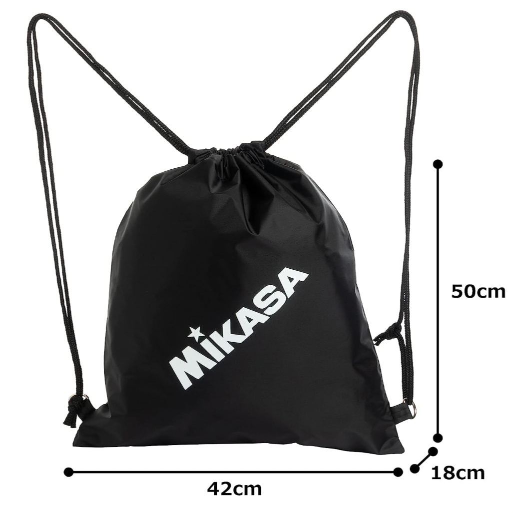 MIKASA Drawstring Bag Black