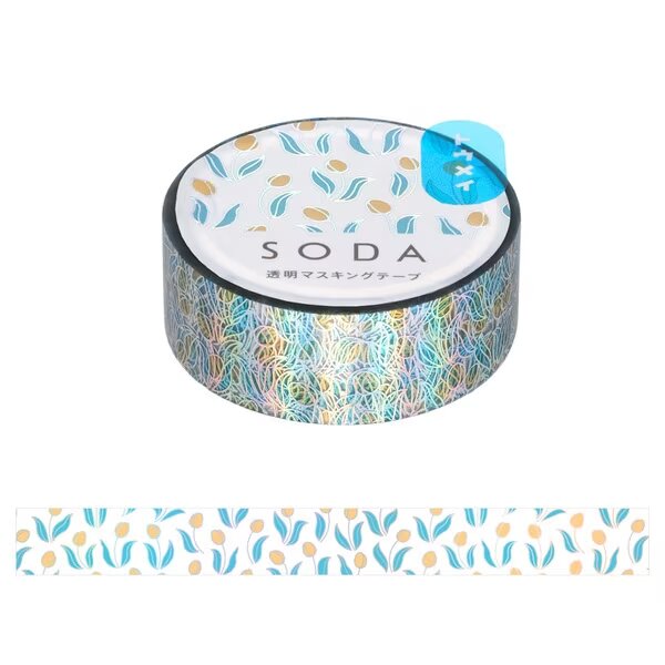 SODA Transparent Hologram Washi Tape Tulip