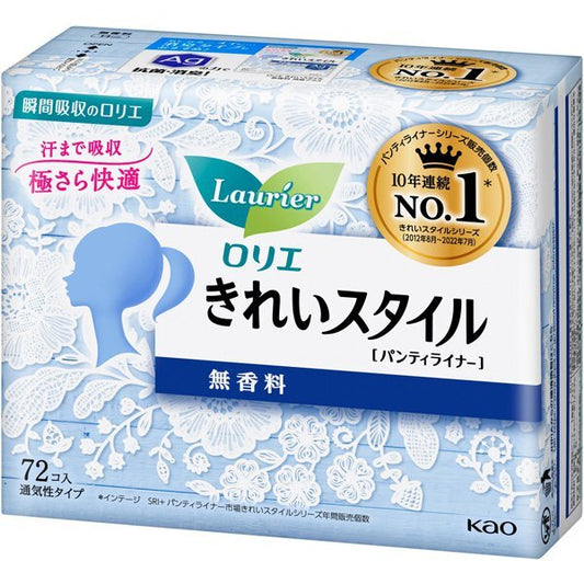 Kao Laurier Kirei Style Pantyliner Unscented 72pcs