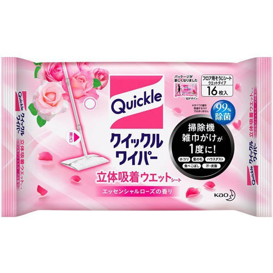 Quickle Wiper Wet Type Rose Fragrance 16 Sheets