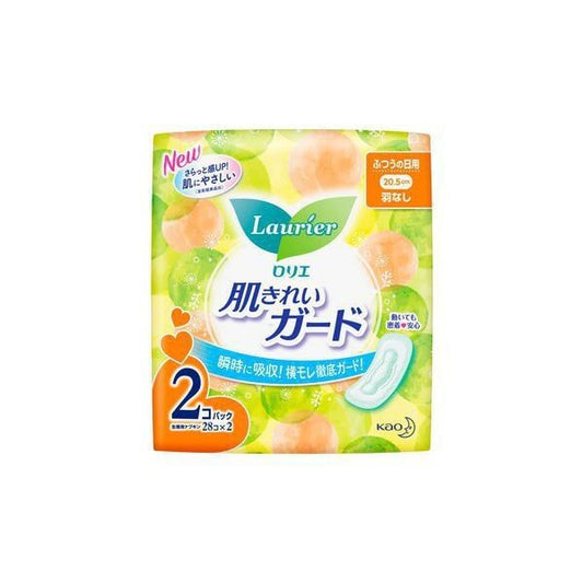Kao Laurier Hada Guard W/O Wings Sanitary Pads 28pcs x 2Pack