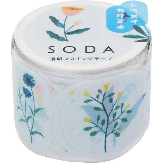 SODA Transparent Washi Tape Wild Flowers