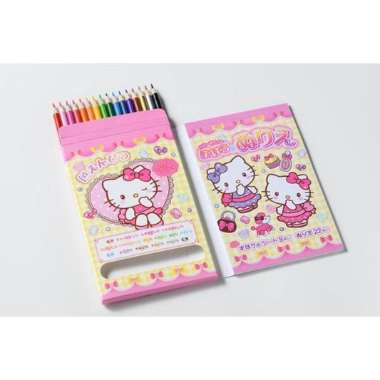 Hello Kitty Color Pencils (16colors)  w/ Notebook